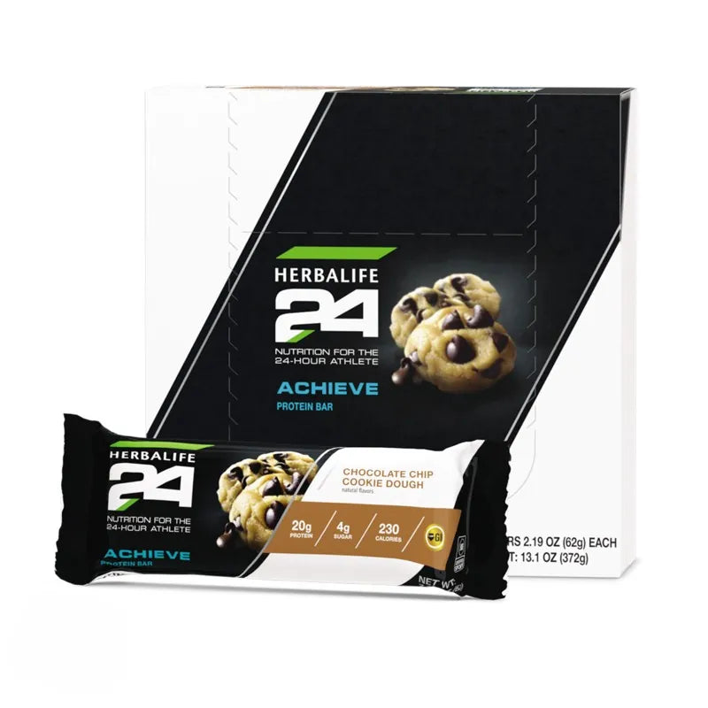 Herbalife24 Achieve Protein Bar: Chocolate Chip Cookie Dough 6 bars per box